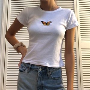 BRANDY MELVILLE butterfly short sleeve